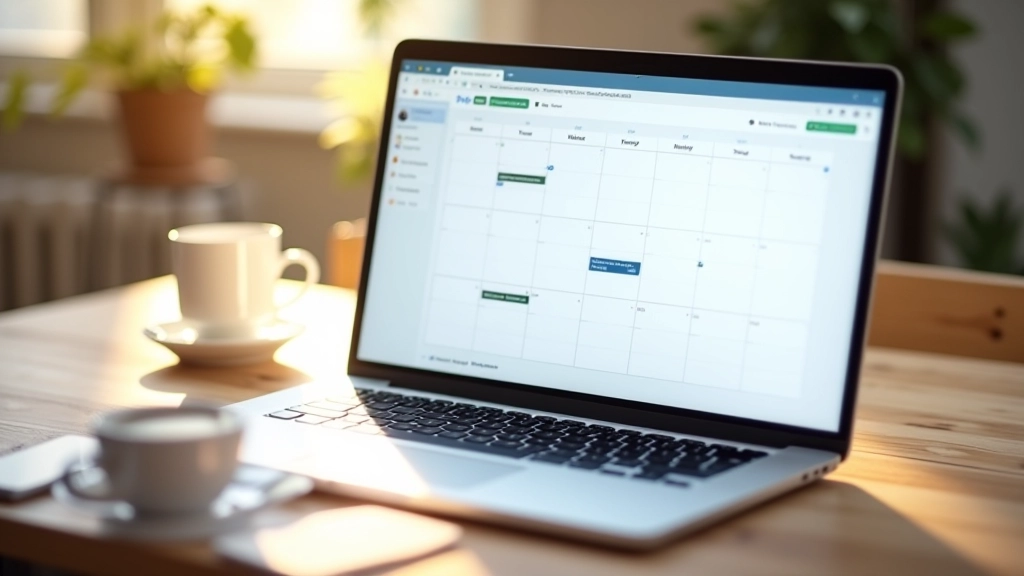 Écran d'ordinateur montrant un calendrier et une liste de tâches pour la gestion de projets freelance