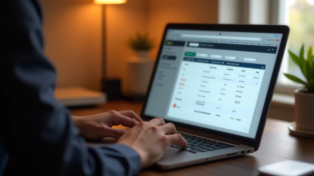 Personne utilisant un ordinateur portable avec plusieurs onglets ouverts, interface de gestion d'inventaire pour plusieurs canaux de vente