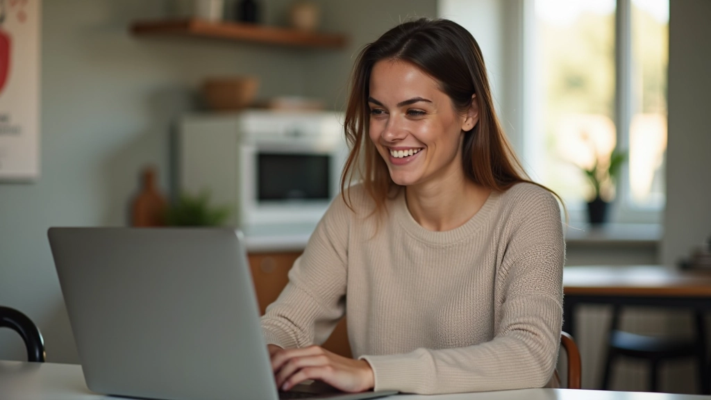 Personne vérifiant les statistiques de son cours en ligne sur un ordinateur portable